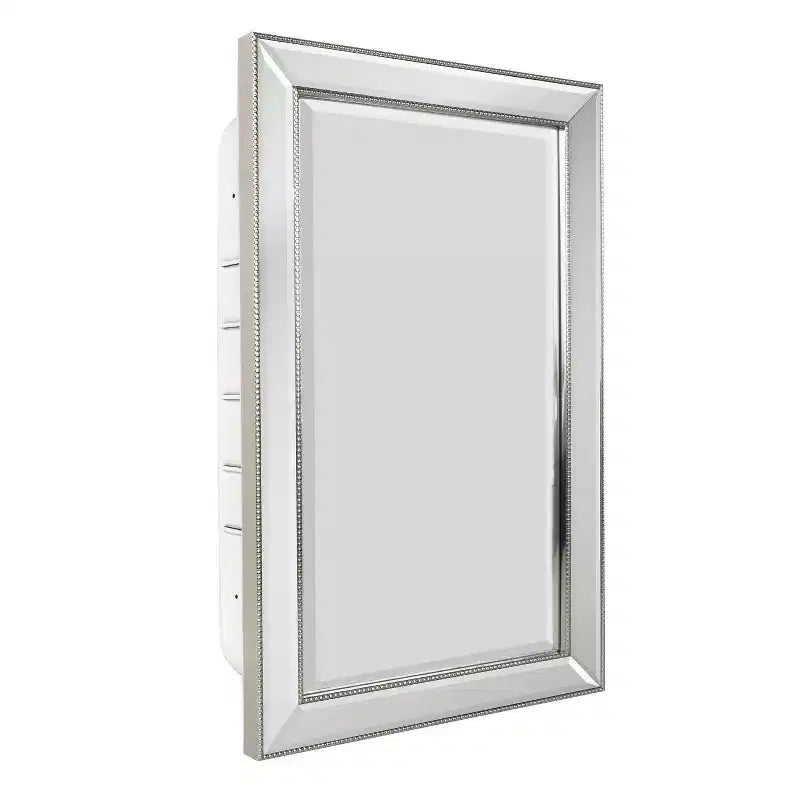 16&amp;#34; x 26&amp;#34; Metro Beaded Recessed Medicine Cabinet - Head West: Wall Mount, Polystyrene Frame, 3 Shelves