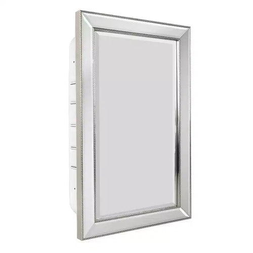 16&amp;#34; x 26&amp;#34; Metro Beaded Recessed Medicine Cabinet - Head West: Wall Mount, Polystyrene Frame, 3 Shelves