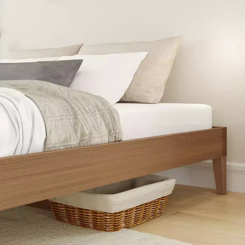 Cadre de lit double, Lit plate-forme en bois