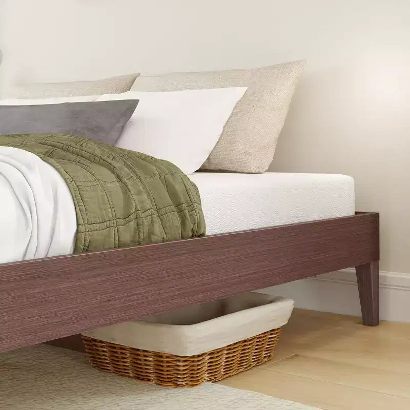 Cadre de lit double, Lit plate-forme en bois