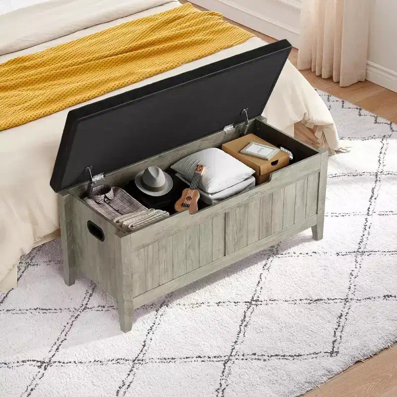 Boîte de rangement, Boîte de rangement avec siège coussiné