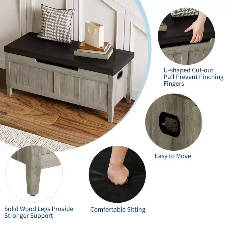 Boîte de rangement, Boîte de rangement avec siège coussiné