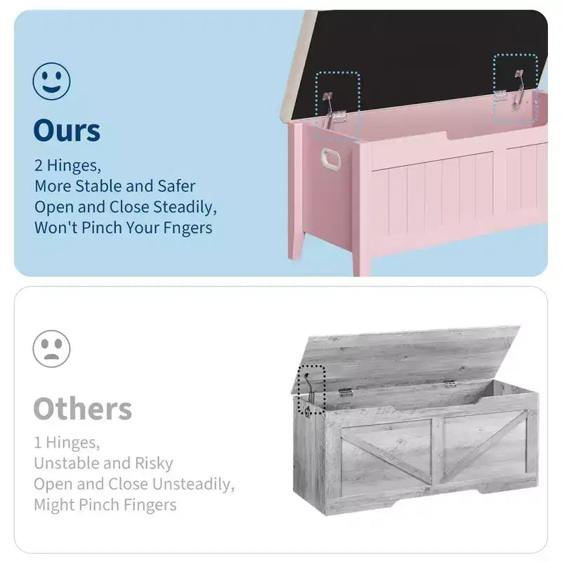 Boîte de rangement, Boîte de rangement avec siège coussiné