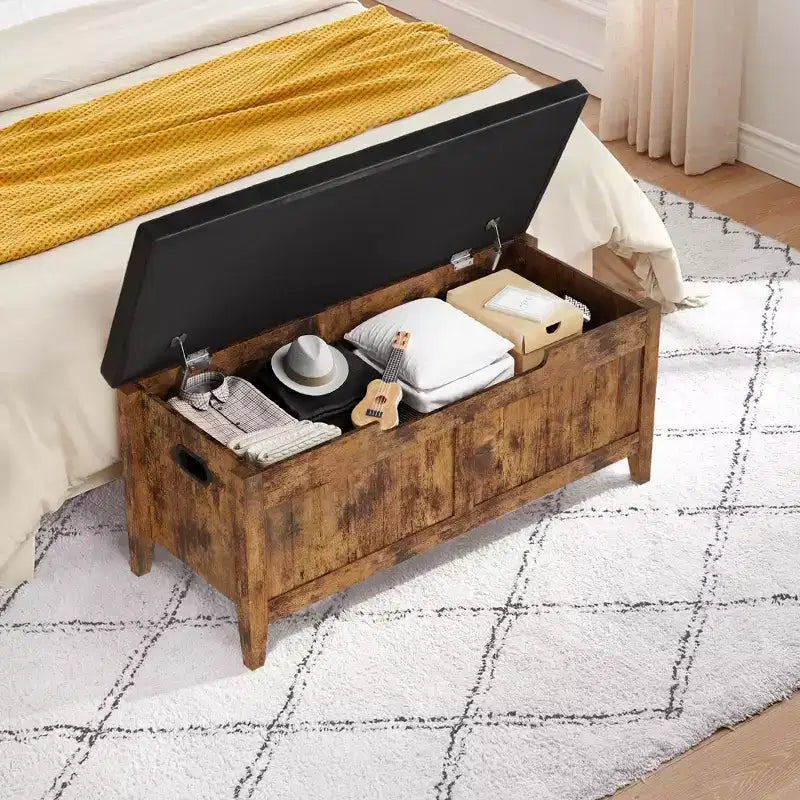 Boîte de rangement, Boîte de rangement avec siège coussiné