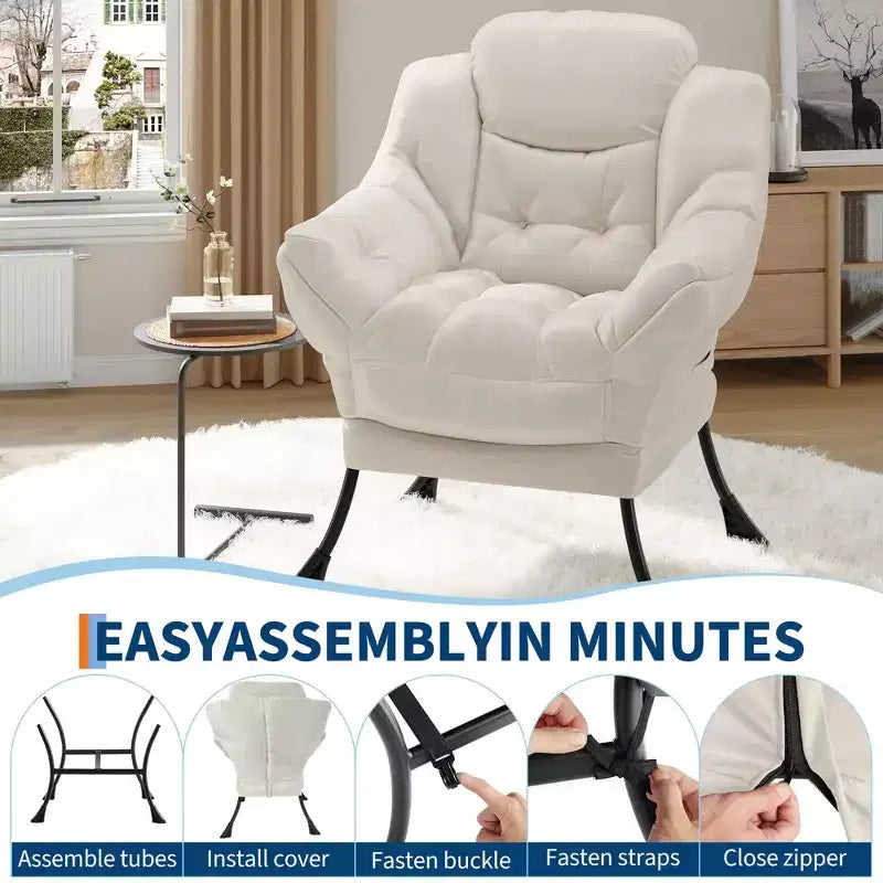 Fauteuil inclinable avec repose-pieds, style confortable et moderne, avec poches latérales, repose-pieds pliable
