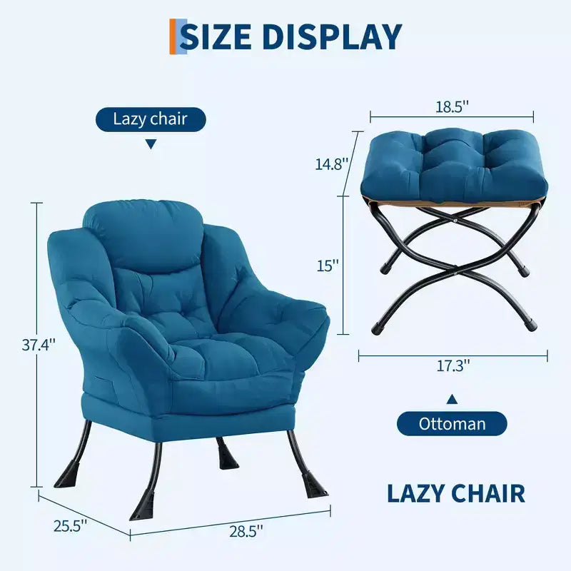 Fauteuil inclinable avec repose-pieds, style confortable et moderne, avec poches latérales, repose-pieds pliable