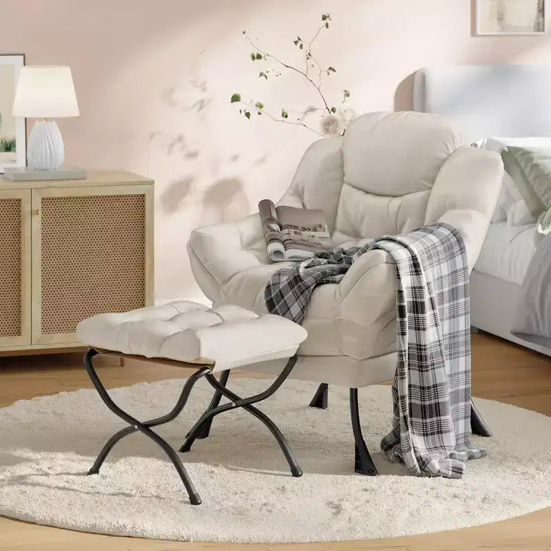 Fauteuil inclinable avec repose-pieds, style confortable et moderne, avec poches latérales, repose-pieds pliable