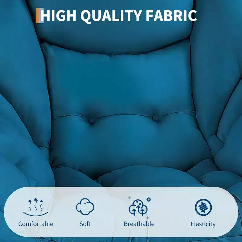 Fauteuil inclinable avec repose-pieds, style confortable et moderne, avec poches latérales, repose-pieds pliable