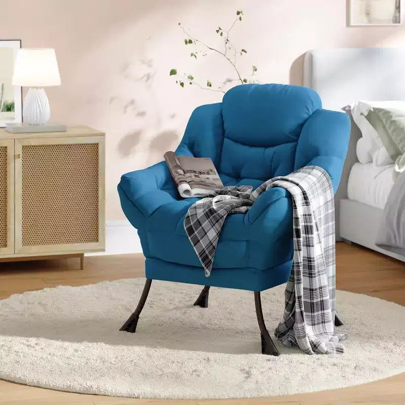 Fauteuil inclinable avec repose-pieds, style confortable et moderne, avec poches latérales, repose-pieds pliable