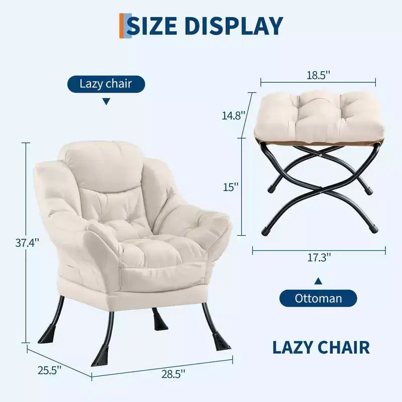 Fauteuil inclinable avec repose-pieds, style confortable et moderne, avec poches latérales, repose-pieds pliable