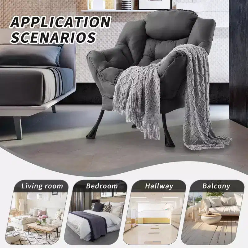 Fauteuil inclinable avec repose-pieds, style confortable et moderne, avec poches latérales, repose-pieds pliable