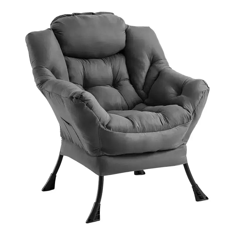 Fauteuil inclinable avec repose-pieds, style confortable et moderne, avec poches latérales, repose-pieds pliable