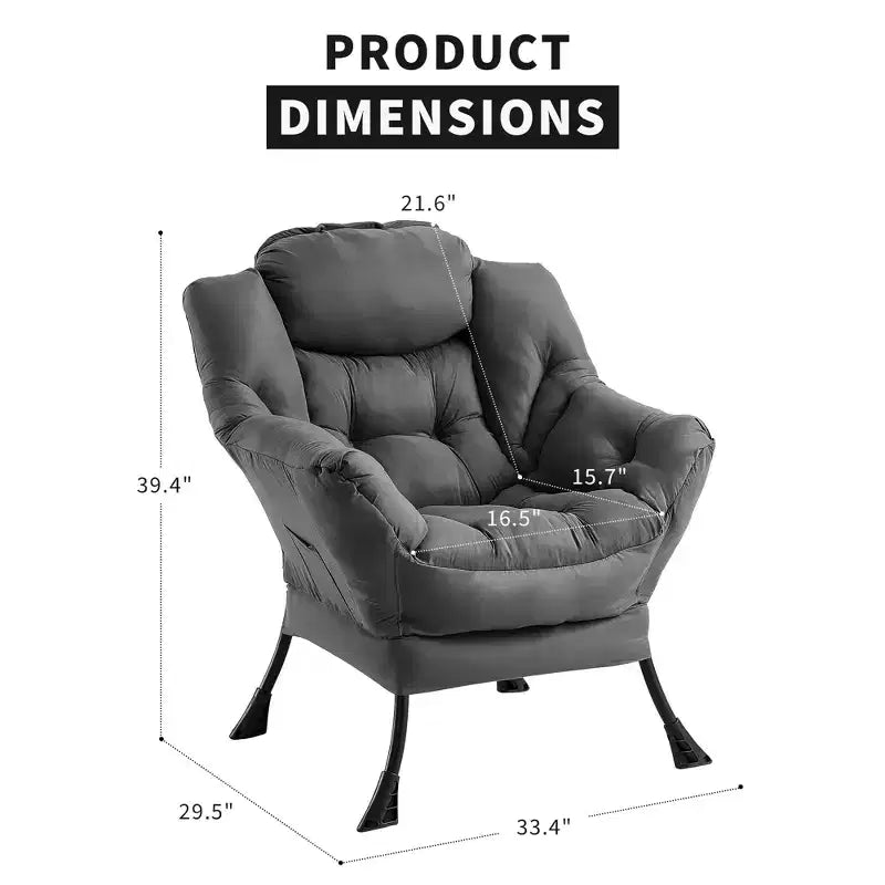 Fauteuil inclinable avec repose-pieds, style confortable et moderne, avec poches latérales, repose-pieds pliable