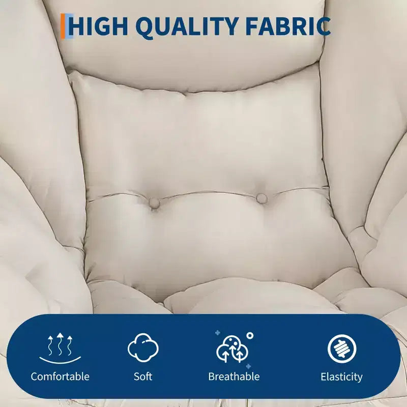Fauteuil inclinable avec repose-pieds, style confortable et moderne, avec poches latérales, repose-pieds pliable
