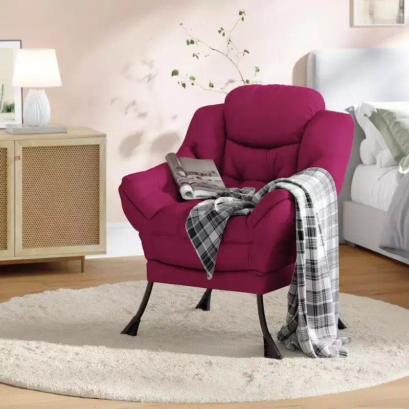 Fauteuil inclinable avec repose-pieds, style confortable et moderne, avec poches latérales, repose-pieds pliable