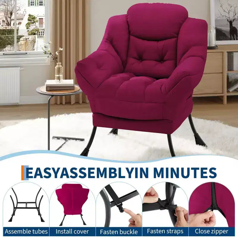 Fauteuil inclinable avec repose-pieds, style confortable et moderne, avec poches latérales, repose-pieds pliable