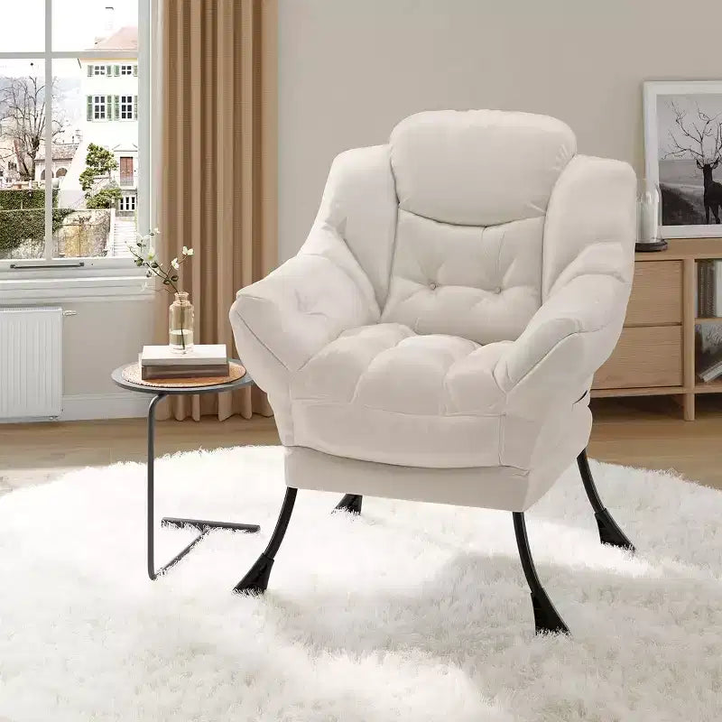 Fauteuil inclinable avec repose-pieds, style confortable et moderne, avec poches latérales, repose-pieds pliable