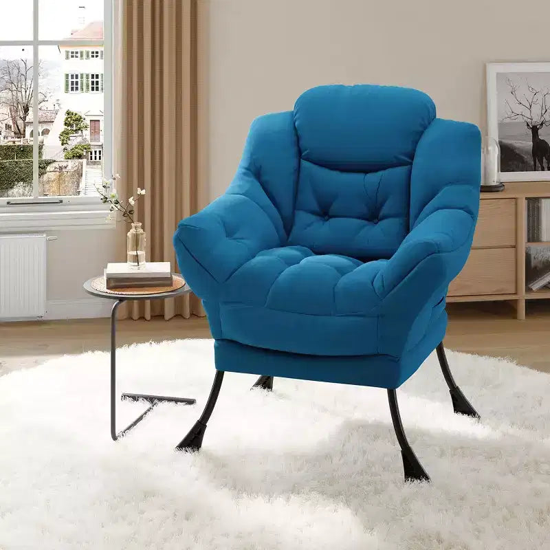 Fauteuil inclinable avec repose-pieds, style confortable et moderne, avec poches latérales, repose-pieds pliable