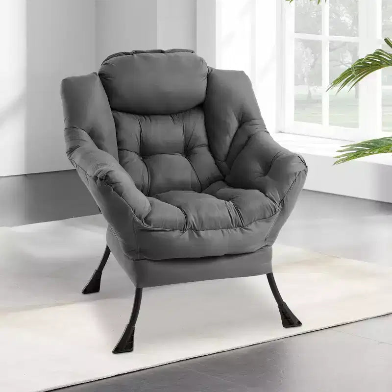 Fauteuil inclinable avec repose-pieds, style confortable et moderne, avec poches latérales, repose-pieds pliable