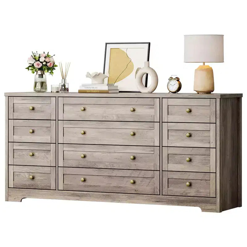 Meuble TV moderne et spacieux ; Armoire de rangement de salon de style campagnard