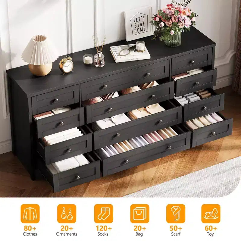 Meuble TV moderne et spacieux ; Armoire de rangement de salon de style campagnard