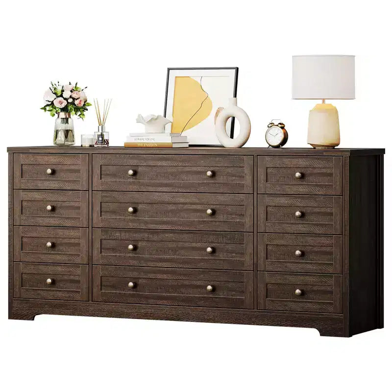 Meuble TV moderne et spacieux ; Armoire de rangement de salon de style campagnard