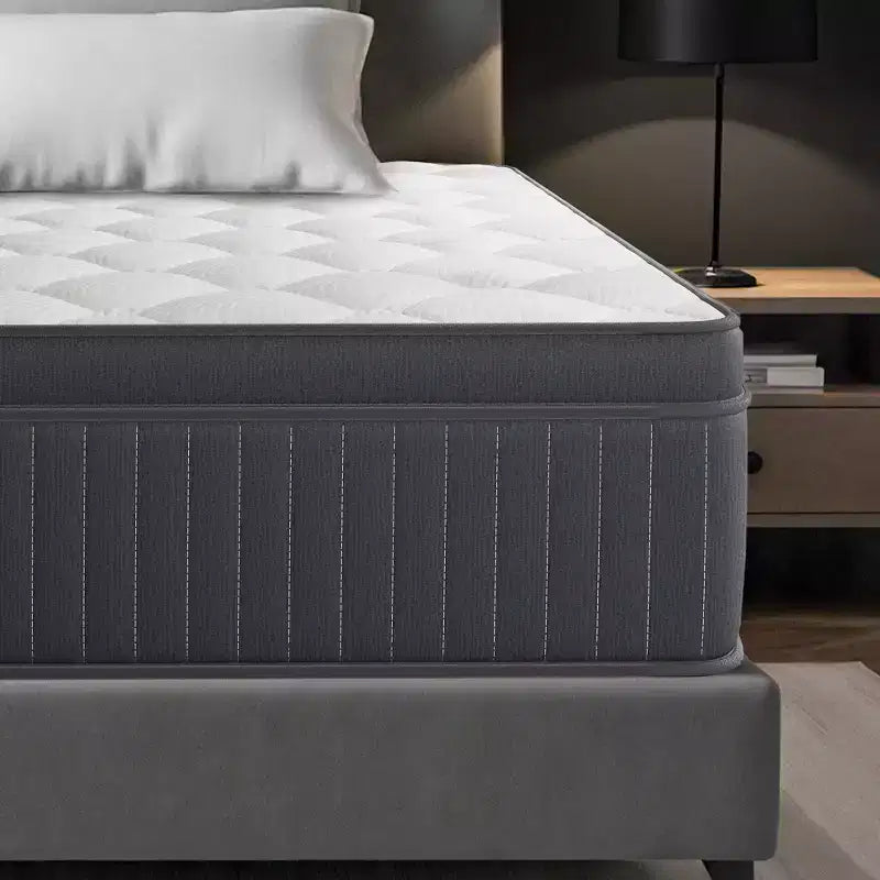 Matelas hybride en mousse à mémoire de forme rafraîchissante à fermeté moyenne avec