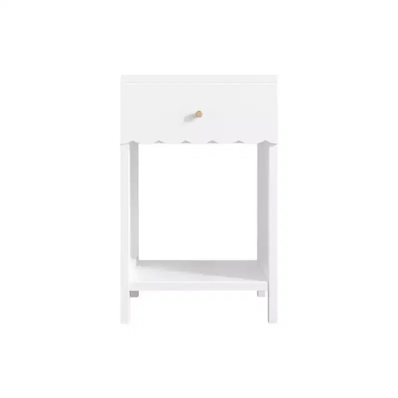 Table de Chevet pour Enfants, Table de Nuit en Bois, Table d'Appoint Blanche, Table d'Extrémité de Canapé avec Tiroir