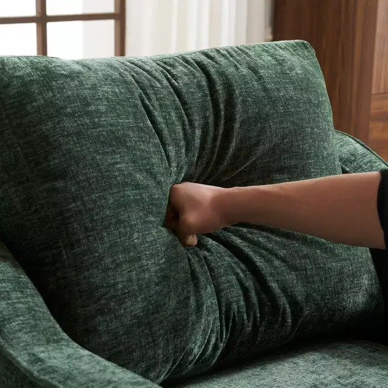 Fauteuil pivotant d'appoint en chenille pour salon