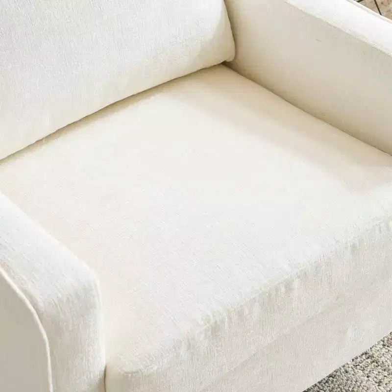 Fauteuil pivotant d'appoint en chenille pour salon