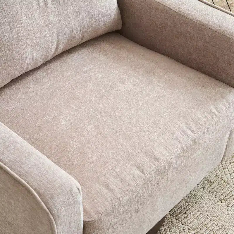 Fauteuil pivotant d'appoint en chenille pour salon