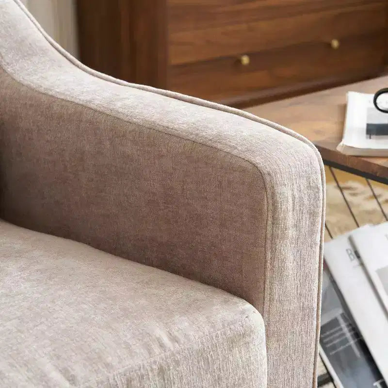 Fauteuil pivotant d'appoint en chenille pour salon