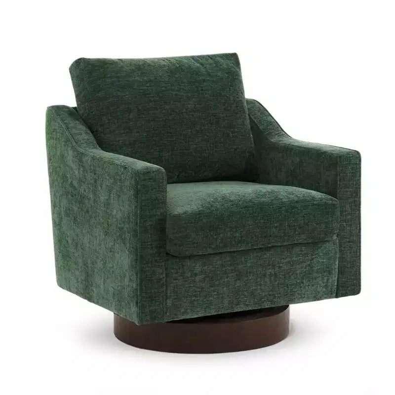 Fauteuil pivotant d'appoint en chenille pour salon
