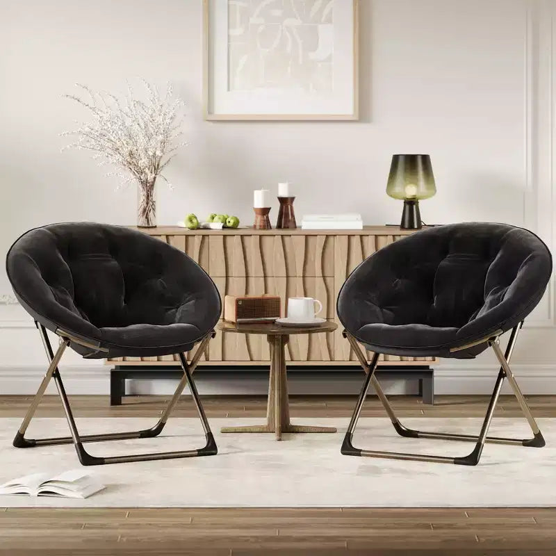 Fauteuil-disque surdimensionné en peluche, convient aux chambres à coucher ou aux dortoirs