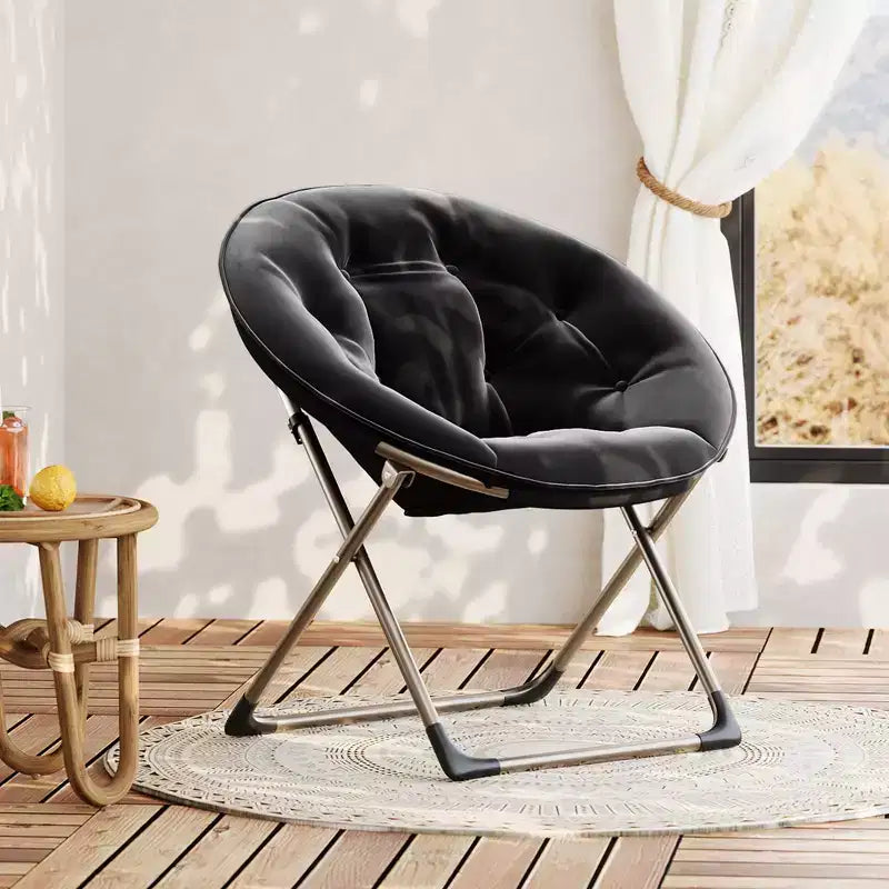 Fauteuil-disque surdimensionné en peluche, convient aux chambres à coucher ou aux dortoirs
