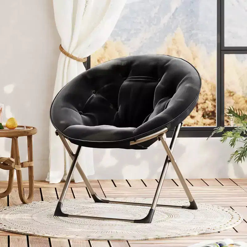 Fauteuil-disque surdimensionné en peluche, convient aux chambres à coucher ou aux dortoirs