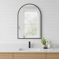 Miroir d'appoint encadré en métal noir