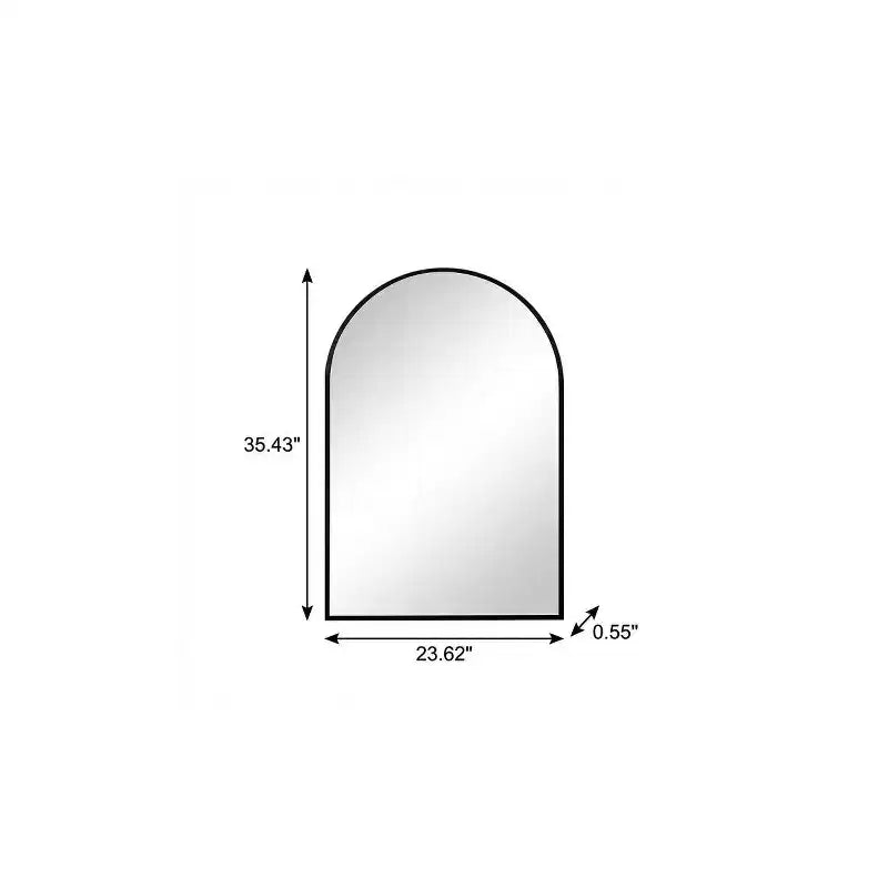 Miroir d'appoint encadré en métal noir