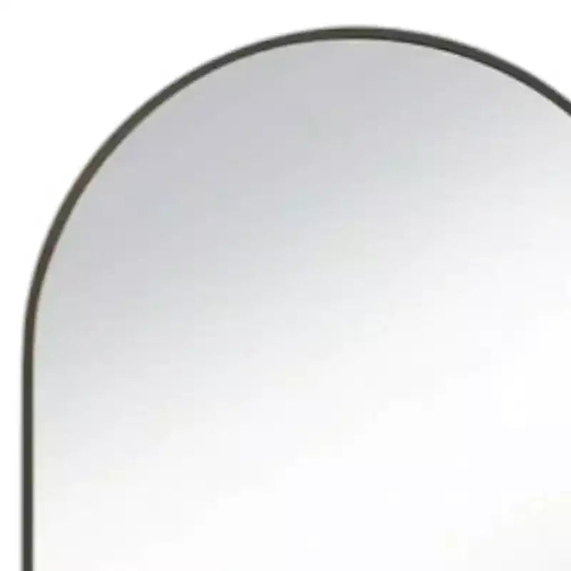 Miroir d'appoint encadré en métal noir