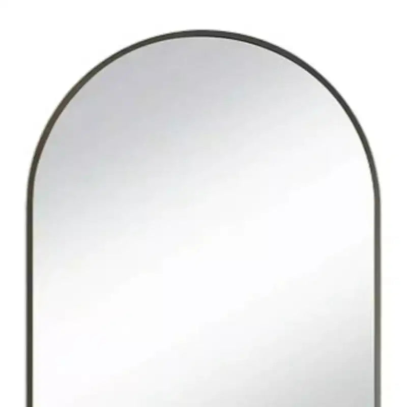 Miroir d'appoint encadré en métal noir