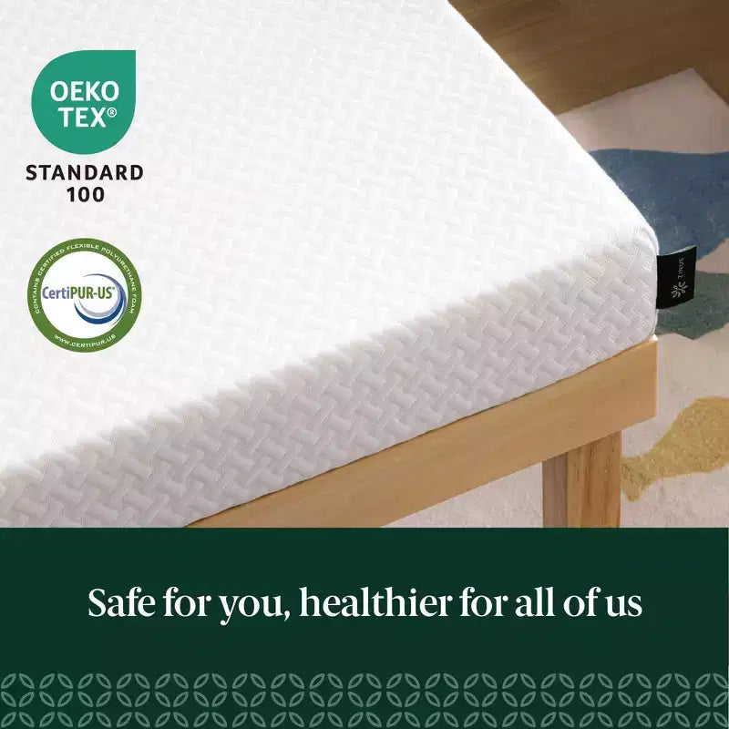 5 matelas en mousse à mémoire de forme Twin Cooling Essential, sans fibre de verre, sensation moyenne, couches rafraîchissantes et respirantes, matériaux certifiés sûrs