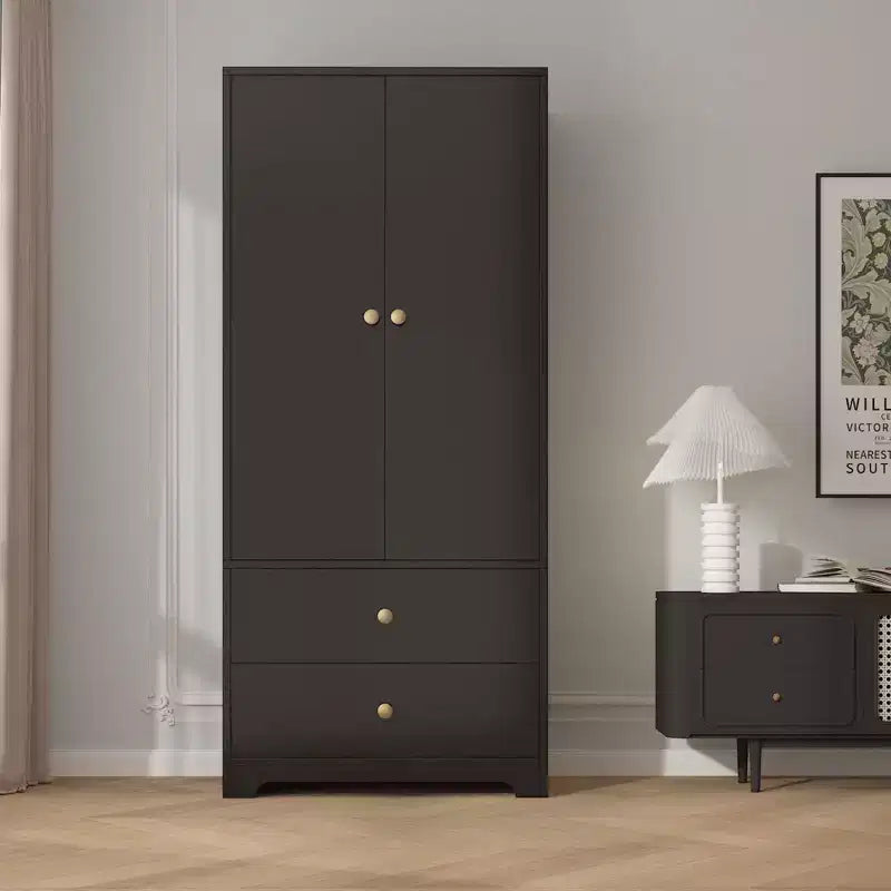 Armoire de chambre moderne en bois de 71 pouces