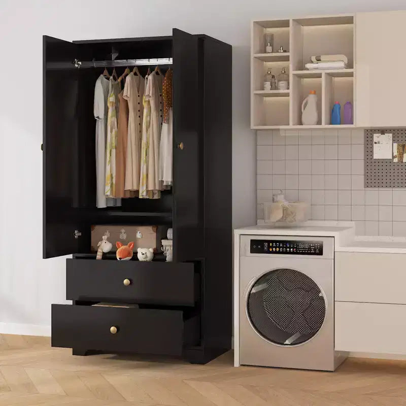 Armoire de chambre moderne en bois de 71 pouces