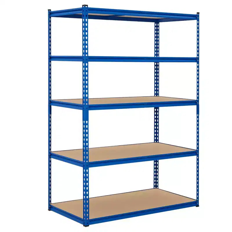 Étagère de garage robuste à cinq niveaux, tablettes métalliques réglables, capacité de 2 500 lb