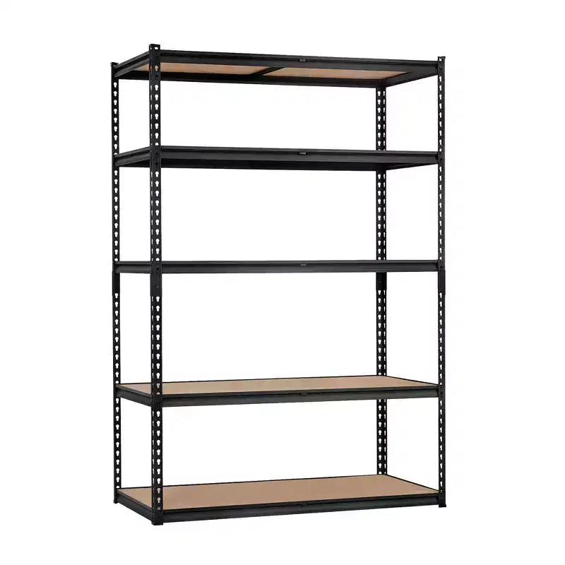 Étagère de garage robuste à cinq niveaux, tablettes métalliques réglables, capacité de 2 500 lb