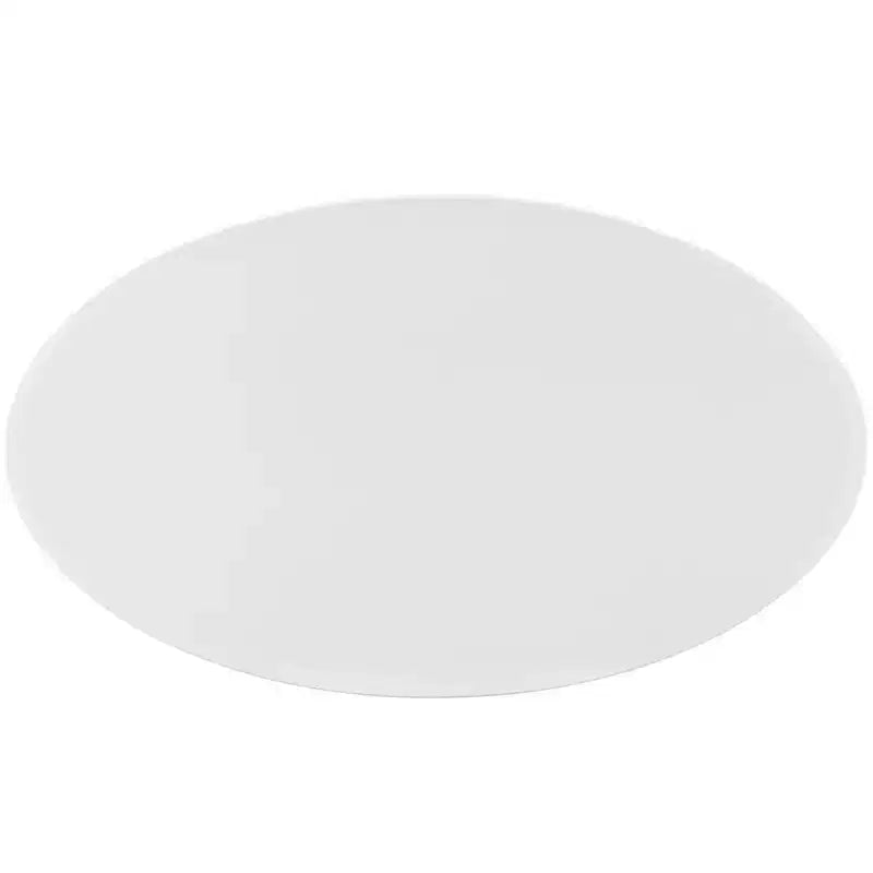 Table à manger ovale en bois de 48" avec plateau blanc, design moderne et élégant, pour 4 personnes.