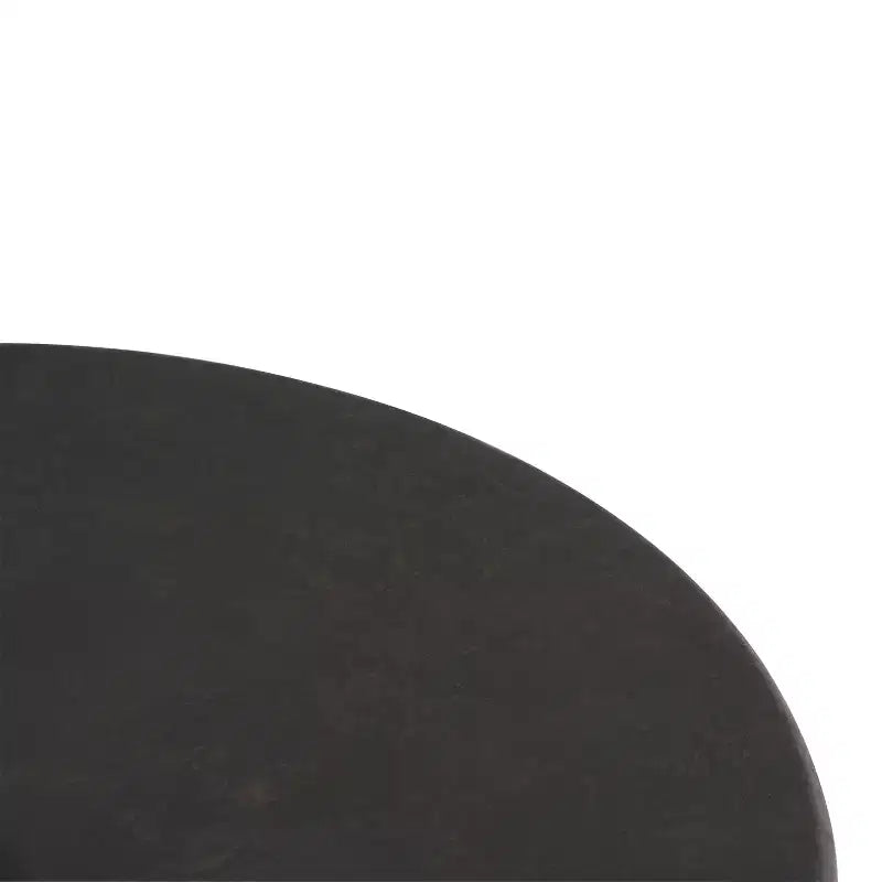Table basse en métal, ronde, en bronze vintage, avec compartiments de rangement